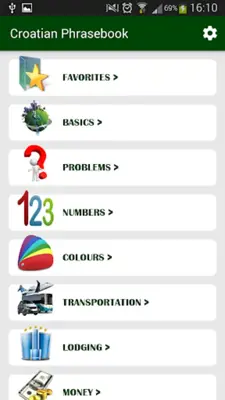 Croatian phrasebook android App screenshot 2